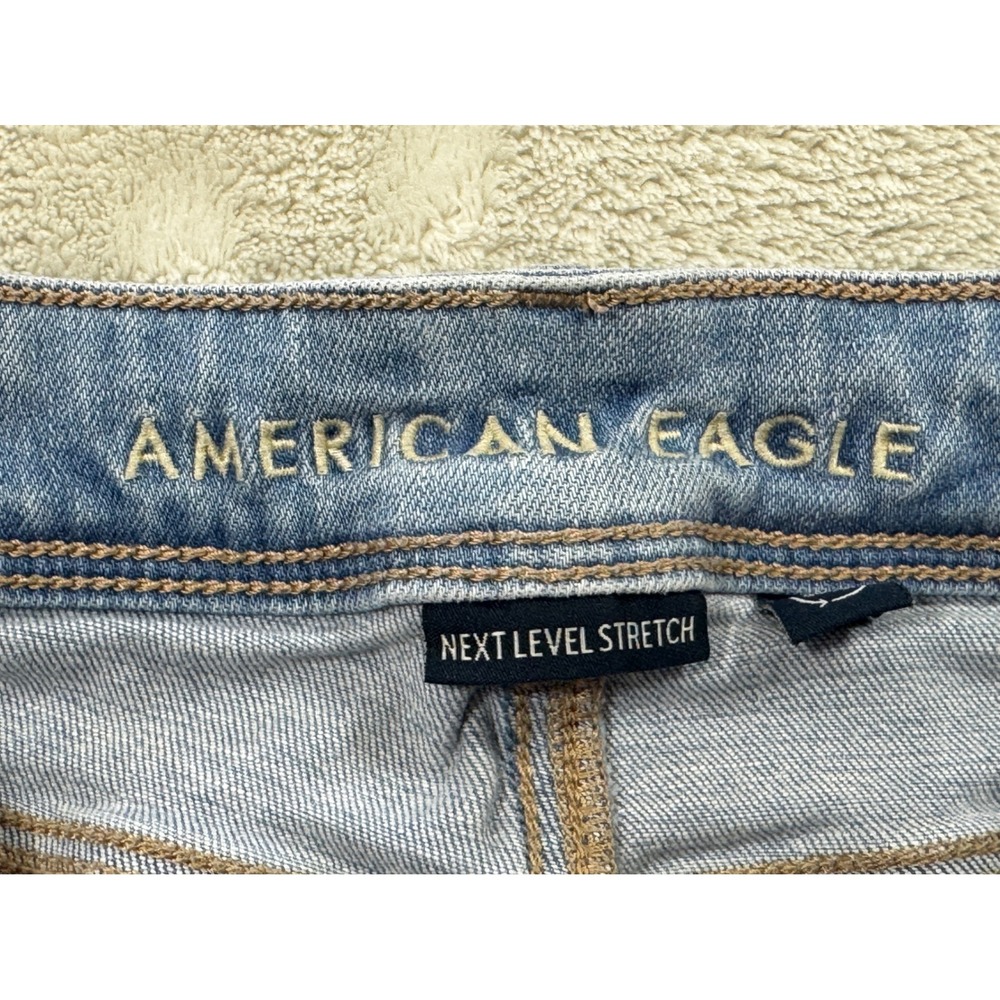 American Eagle Womens Kick Boot Cargo Stretch Light Jeans 10 Meas: 31x31.5 - Picture 4 of 7